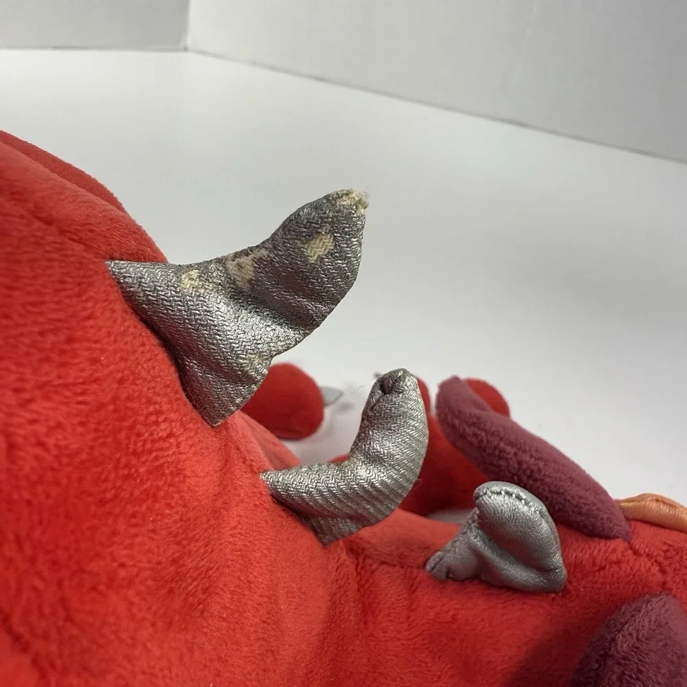 Manhattan Toy Company‎ RED & Silver CROUCHING DRAGON Plush 12